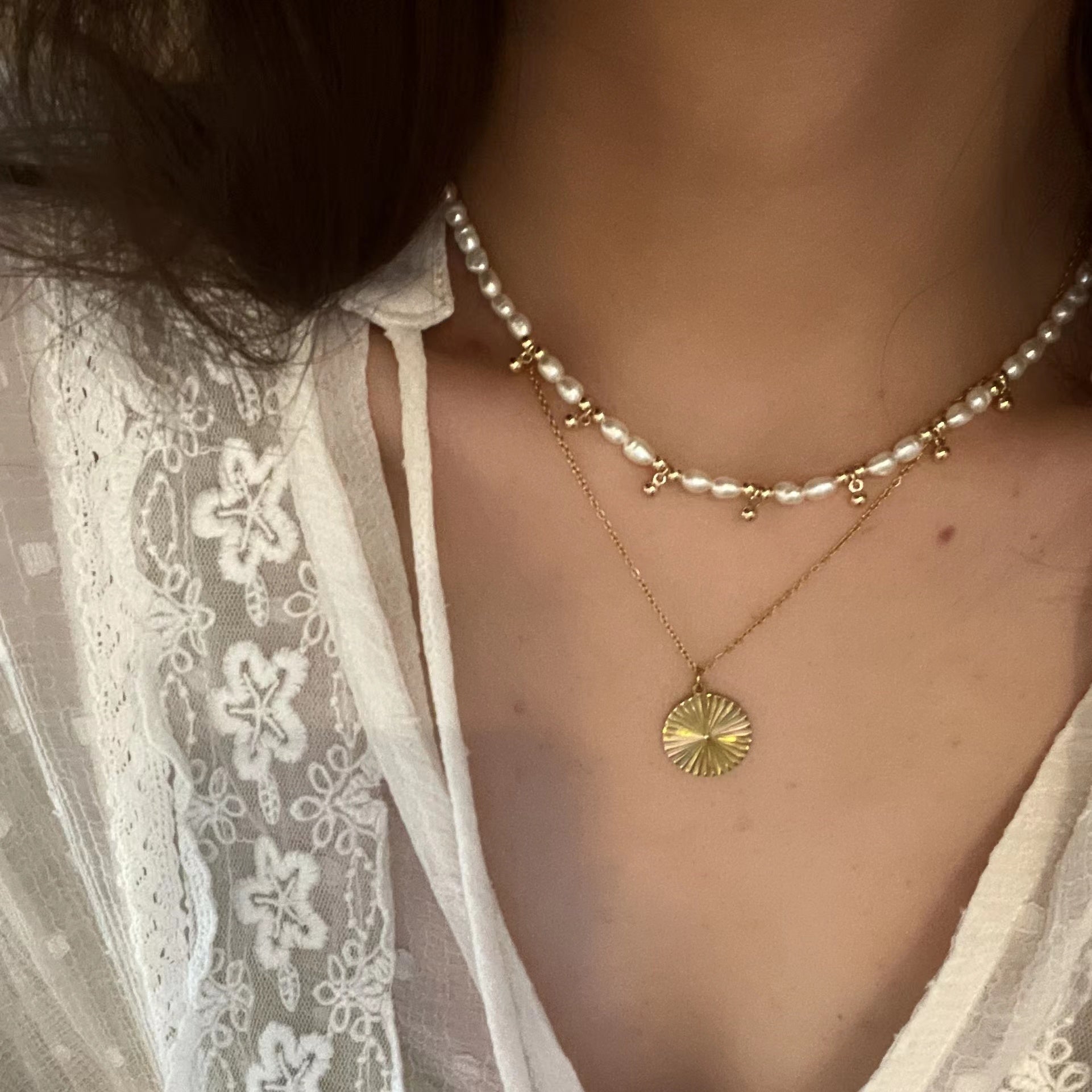 Divine Ripple®︎ Creative pearl necklace 040