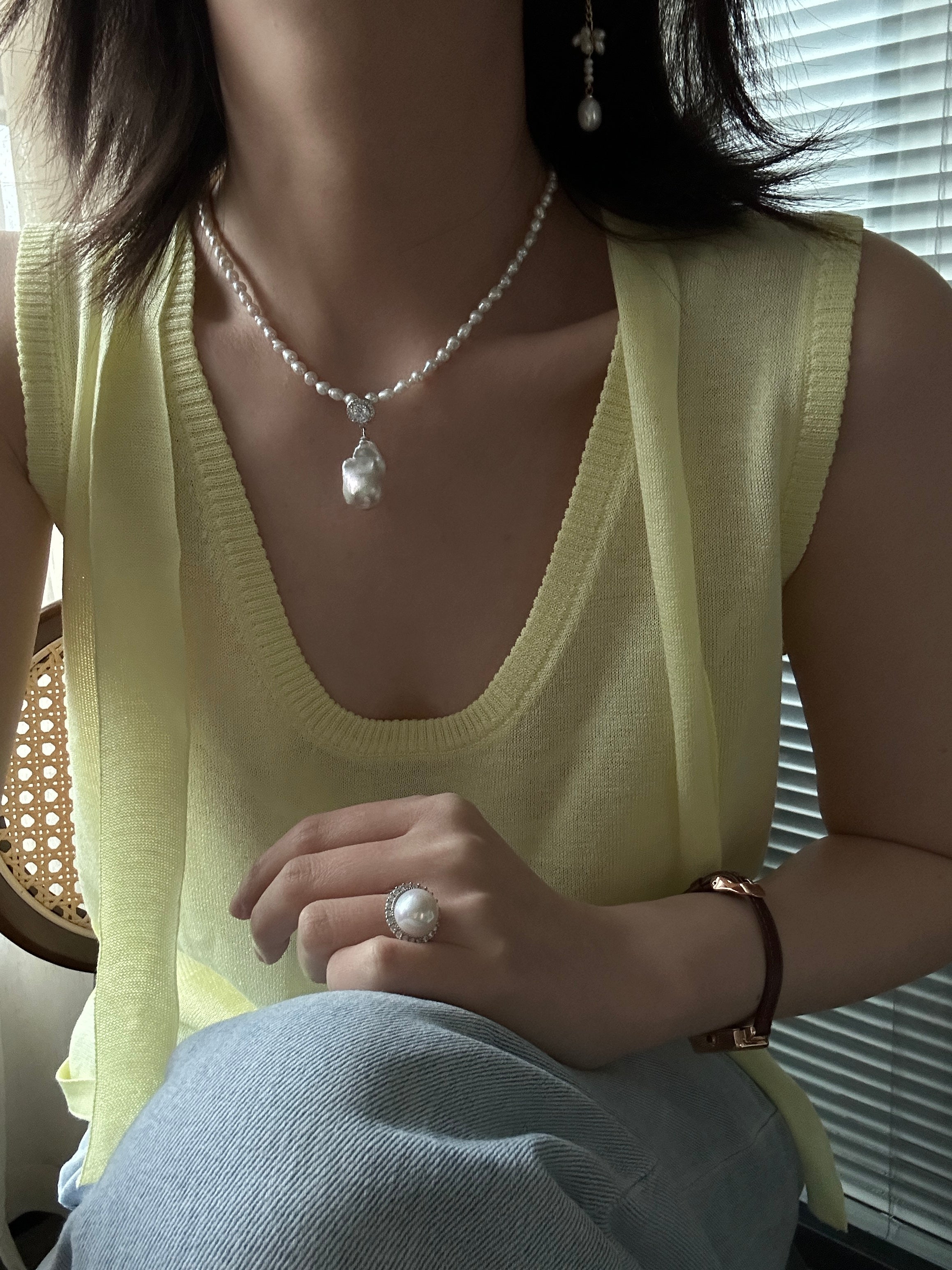 Divine Ripple®︎ ring of the MABE pearl 583