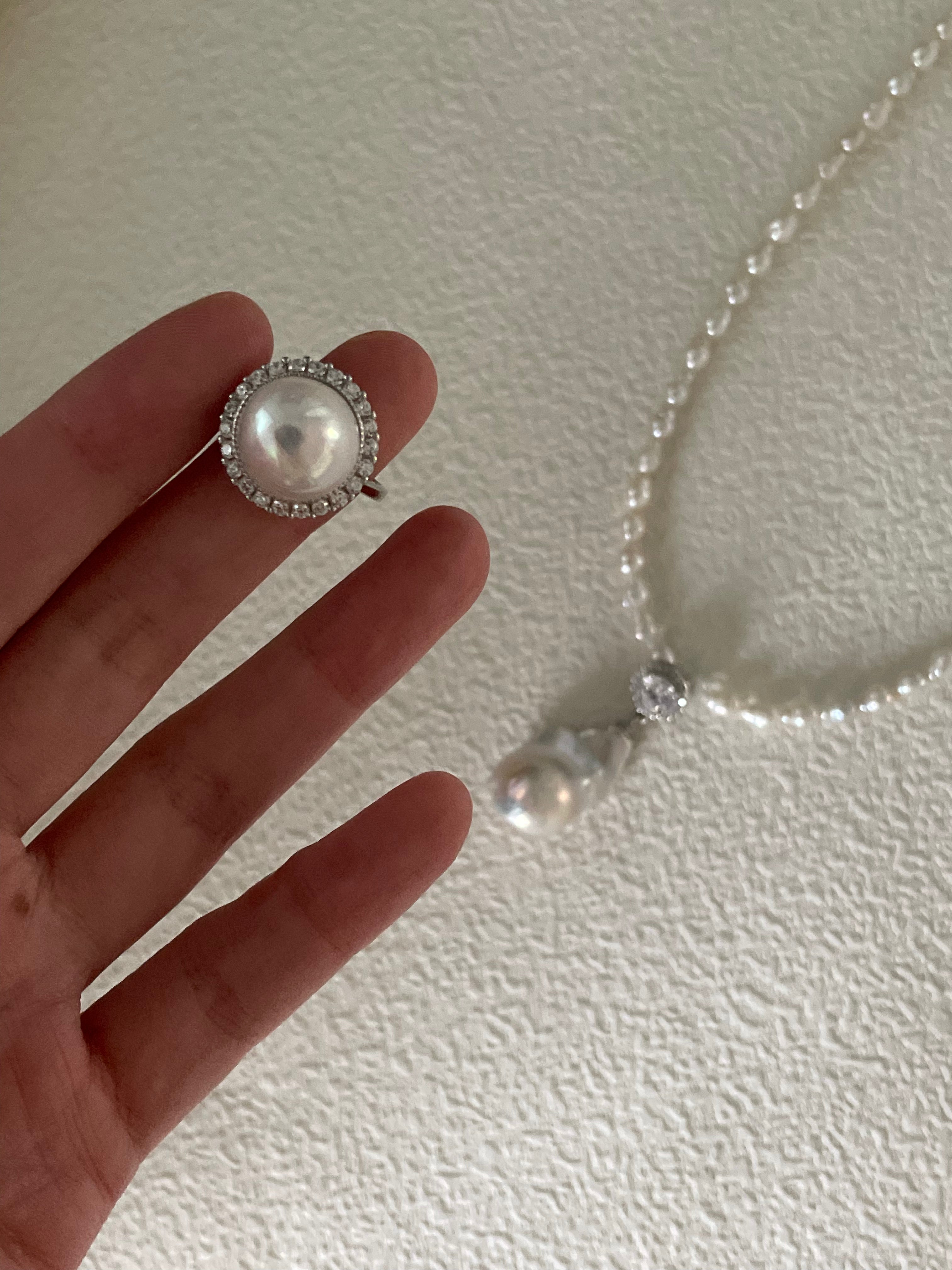 Divine Ripple®︎ ring of the MABE pearl 583